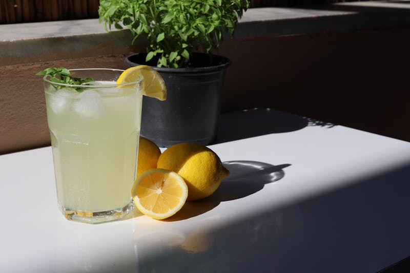 Fresh house-made lemonade with mint and citrus